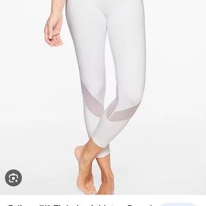Athleta white eclipse leggings. Size large tall